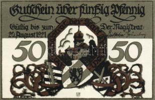 Német Birodalom/Weimari Köztársaság/ Delitzsch 1921. 50Pf(6x) 6klf db, teljes sor T:I