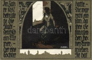 Német Birodalom/Weimari Köztársaság/ Delitzsch 1921. 50Pf(6x) 6klf db, teljes sor T:I