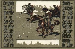 Német Birodalom/Weimari Köztársaság/ Delitzsch 1921. 50Pf(6x) 6klf db, teljes sor T:I