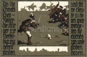 Német Birodalom/Weimari Köztársaság/ Delitzsch 1921. 50Pf(6x) 6klf db, teljes sor T:I