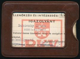 1974 BKV éves bérlet + BKV ellenőrzési és intézkedési igazolvány
