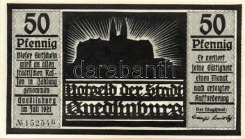 Német Birodalom/Weimari Köztársaság/ Quedlinburg 1921. 50Pf(6x) 6klf db, teljes sor T:I