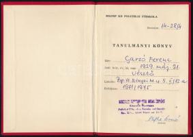 1971-74 MSZMP KB tanulmányi könyv + levél tanulmány megszakításáról