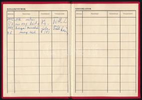 1971-74 MSZMP KB tanulmányi könyv + levél tanulmány megszakításáról