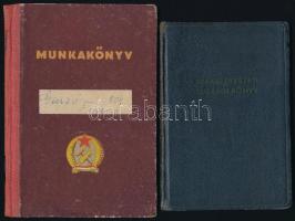 cca 1951-53 Munkakönyv ÁVH mint munkahely bejegyzéssel + szakszervezeti könyv