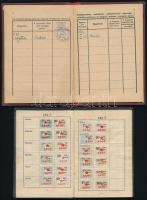 cca 1951-53 Munkakönyv ÁVH mint munkahely bejegyzéssel + szakszervezeti könyv