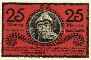 Német Birodalom/Weimari Köztársaság/ Mücheln 1921. 25Pf + 50Pf(3x) + 75Pf 5klf db, teljes sor T:I,I-