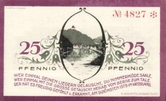 Német Birodalom/Weimari Köztársaság/ Ziegenrück 1921. 25Pf + 50Pf + 75Pf 3klf db, teljes sor T:I