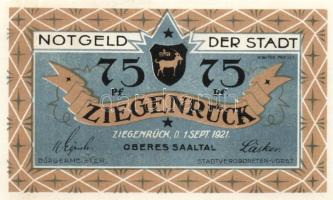 Német Birodalom/Weimari Köztársaság/ Ziegenrück 1921. 25Pf + 50Pf + 75Pf 3klf db, teljes sor T:I