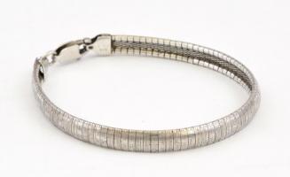 Ezüst(Ag) meandermintás kígyó karkötő, jelzett, h: 19, nettó: 12,9 g