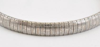 Ezüst(Ag) meandermintás kígyó karkötő, jelzett, h: 19, nettó: 12,9 g