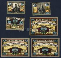 Német Birodalom/Weimari Köztársaság/ Kösen 1921. 10Pf(3x) + 50Pf(3x) 6klf db, teljes sor T:I