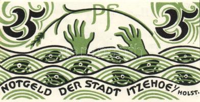 Német Birodalom/Weimari Köztársaság/ Itzehol 1921. 25Pf + 50Pf + 75Pf + 1M 4klf db, teljes sor T:I