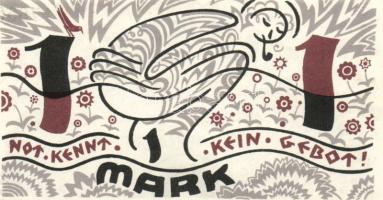 Német Birodalom/Weimari Köztársaság/ Itzehol 1921. 25Pf + 50Pf + 75Pf + 1M 4klf db, teljes sor T:I