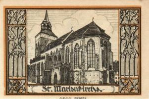 Német Birodalom/Weimari Köztársaság/ Belgard D.N. 25Pf + 50Pf + 75Pf + 1M + 2M 5klf db, teljes sor T...