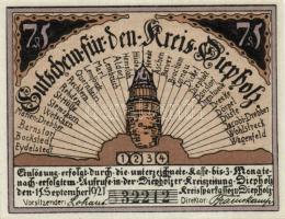 Német Birodalom/Weimari Köztársaság/ Diepholz 1921. 75Pf(4x) 4klf db, teljes sor T:I,I-