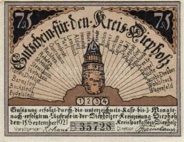 Német Birodalom/Weimari Köztársaság/ Diepholz 1921. 75Pf(4x) 4klf db, teljes sor T:I,I-