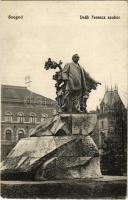 Szeged, Deák Ferenc szobor. Brenner Testvérek felvétele. Grünwald Herman kiadása (ázott sarok / wet corner)
