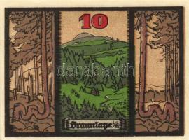 Német Birodalom/Weimari Köztársaság/ Braunlage 1921. 10Pf + 25Pf + 50Pf 3klf db, teljes sor T:I