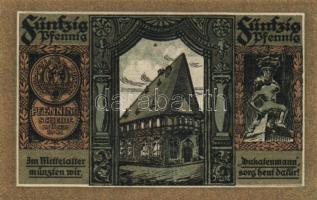 Német Birodalom/Weimari Köztársaság/ Goslar 1920. 10Pf + 25Pf + 50Pf 3klf db, teljes sor T:I
