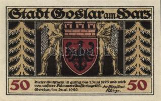 Német Birodalom/Weimari Köztársaság/ Goslar 1920. 10Pf + 25Pf + 50Pf 3klf db, teljes sor T:I