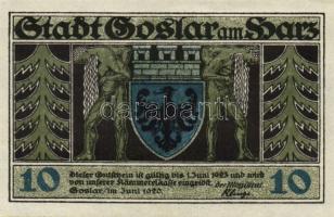 Német Birodalom/Weimari Köztársaság/ Goslar 1920. 10Pf + 25Pf + 50Pf 3klf db, teljes sor T:I