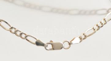 Ezüst(Ag) figaro karkötő, jelzett, h: 19,5 cm, nettó: 1,83 g