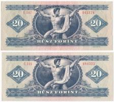 1980. 20Ft (2x) T:I-,III szép papír Adamo F17
