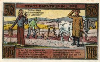 Német Birodalom/Weimari Köztársaság/ Barntrup 1921. 50Pf(2x) + 1M(2x) 4klf db, teljes sor T:I-