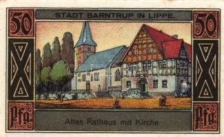 Német Birodalom/Weimari Köztársaság/ Barntrup 1921. 50Pf(2x) + 1M(2x) 4klf db, teljes sor T:I-