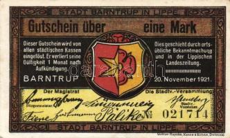 Német Birodalom/Weimari Köztársaság/ Barntrup 1921. 50Pf(2x) + 1M(2x) 4klf db, teljes sor T:I-