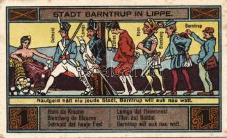 Német Birodalom/Weimari Köztársaság/ Barntrup 1921. 50Pf(2x) + 1M(2x) 4klf db, teljes sor T:I-