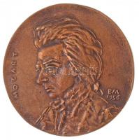 Borsos Miklós (1906-1990) 1963. Mozart öntött Br emlékérem (125mm) T:1-,2