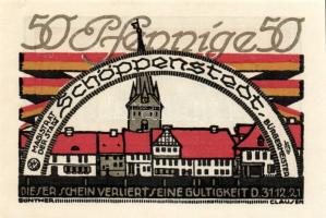 Német Birodalom/Weimari Köztársaság/ Schöppenstedt 1921. 50Pf(10x) 10klf db, teljes sor T:I,I-