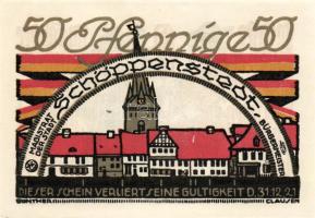 Német Birodalom/Weimari Köztársaság/ Schöppenstedt 1921. 50Pf(10x) 10klf db, teljes sor T:I,I-