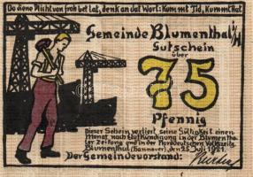 Német Birodalom/Weimari Köztársaság/ Blumenthal 1921. 25Pf + 50Pf + 75Pf 3klf db, teljes sor T:I