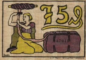 Német Birodalom/Weimari Köztársaság/ Blumenthal 1921. 25Pf + 50Pf + 75Pf 3klf db, teljes sor T:I