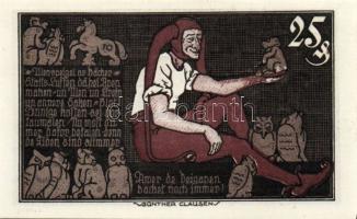 Német Birodalom/Weimari Köztársaság/ Braunschweig 1921. "Eulenspiegel" 10Pf + 25Pf + 50Pf ...