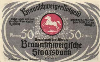 Német Birodalom/Weimari Köztársaság/ Braunschweig 1921. "Eulenspiegel" 10Pf + 25Pf + 50Pf ...
