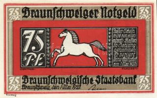 Német Birodalom/Weimari Köztársaság/ Braunschweig 1921. "Eulenspiegel" 10Pf + 25Pf + 50Pf ...