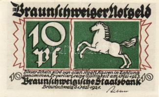 Német Birodalom/Weimari Köztársaság/ Braunschweig 1921. "Eulenspiegel" 10Pf + 25Pf + 50Pf + 75Pf 4klf db, teljes sor T:I