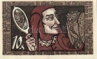 Német Birodalom/Weimari Köztársaság/ Braunschweig 1921. "Eulenspiegel" 10Pf + 25Pf + 50Pf ...