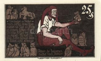 Német Birodalom/Weimari Köztársaság/ Braunschweig 1921. "Eulenspiegel" 10Pf + 25Pf + 50Pf ...