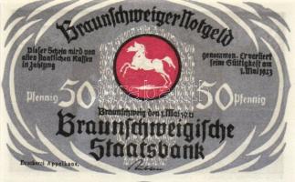 Német Birodalom/Weimari Köztársaság/ Braunschweig 1921. "Eulenspiegel" 10Pf + 25Pf + 50Pf ...