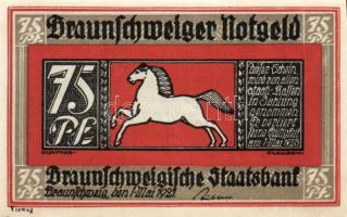 Német Birodalom/Weimari Köztársaság/ Braunschweig 1921. "Eulenspiegel" 10Pf + 25Pf + 50Pf ...