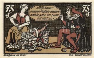 Német Birodalom/Weimari Köztársaság/ Braunschweig 1921. "Eulenspiegel" 10Pf + 25Pf + 50Pf ...