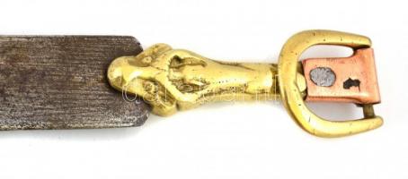 Régi kés fenő. Réz, acél 30  cm