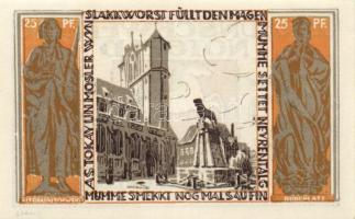 Német Birodalom/Weimari Köztársaság/ Braunschweig 1921. "Alt-Braunschweig" 10Pf + 25Pf + 5...