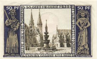 Német Birodalom/Weimari Köztársaság/ Braunschweig 1921. "Alt-Braunschweig" 10Pf + 25Pf + 5...