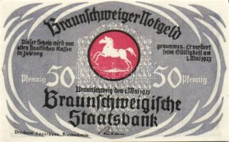 Német Birodalom/Weimari Köztársaság/ Braunschweig 1921. "Alt-Braunschweig" 10Pf + 25Pf + 5...